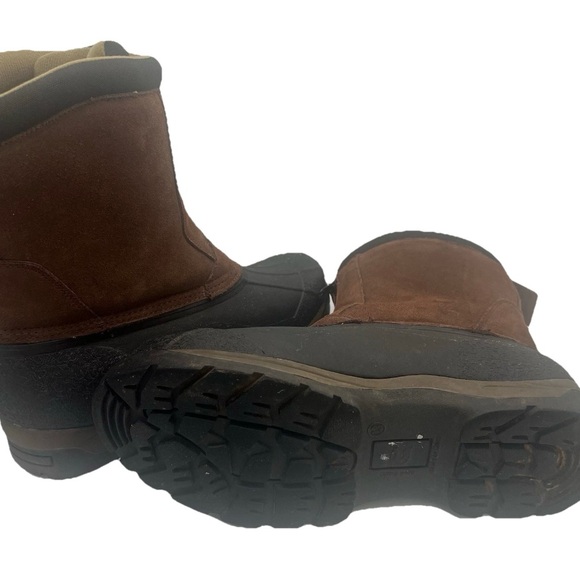 Comfortemp Men\'s Mid Calf Leather and Rubber Winter Duck Boots Size 13 Brown main image 11